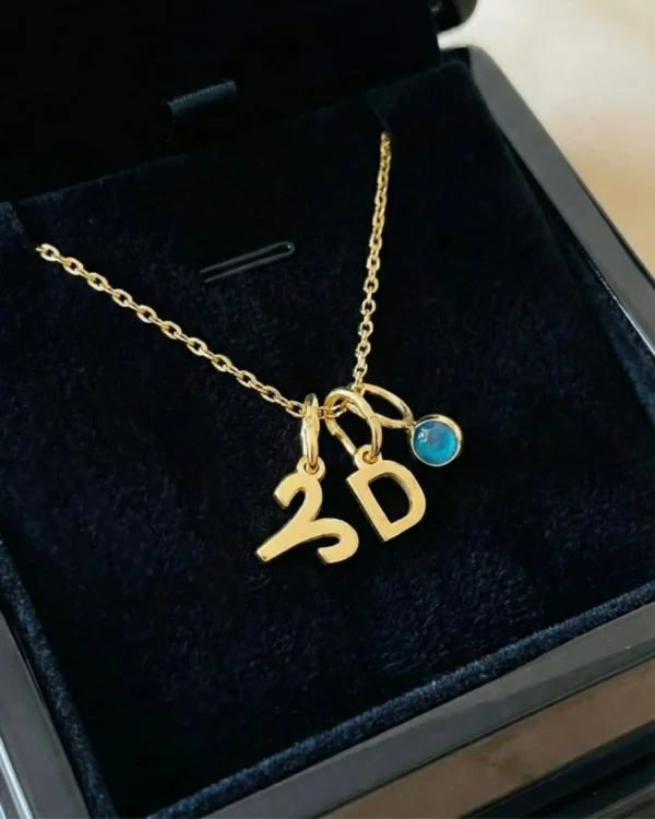 Zodiac Doğum Taşı Senin İmzan Charm Kolye Gümüş